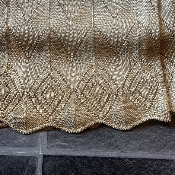 Louisa Spagnoli gold sparkly knit pants high waist - Picture 8 of 9